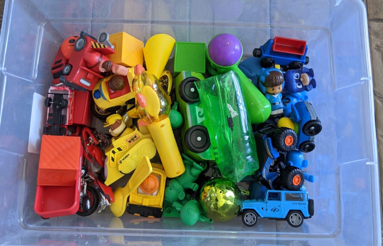 Rainbow Toy Bin
