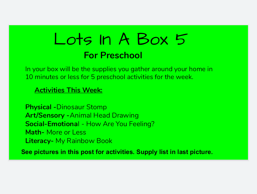 Week 5: Lots in a Box
