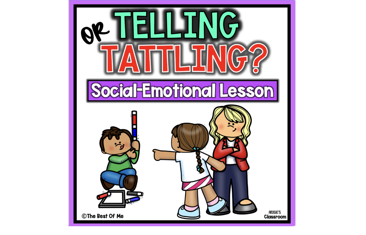 Tattling or Telling Social Skills Lesson For Children